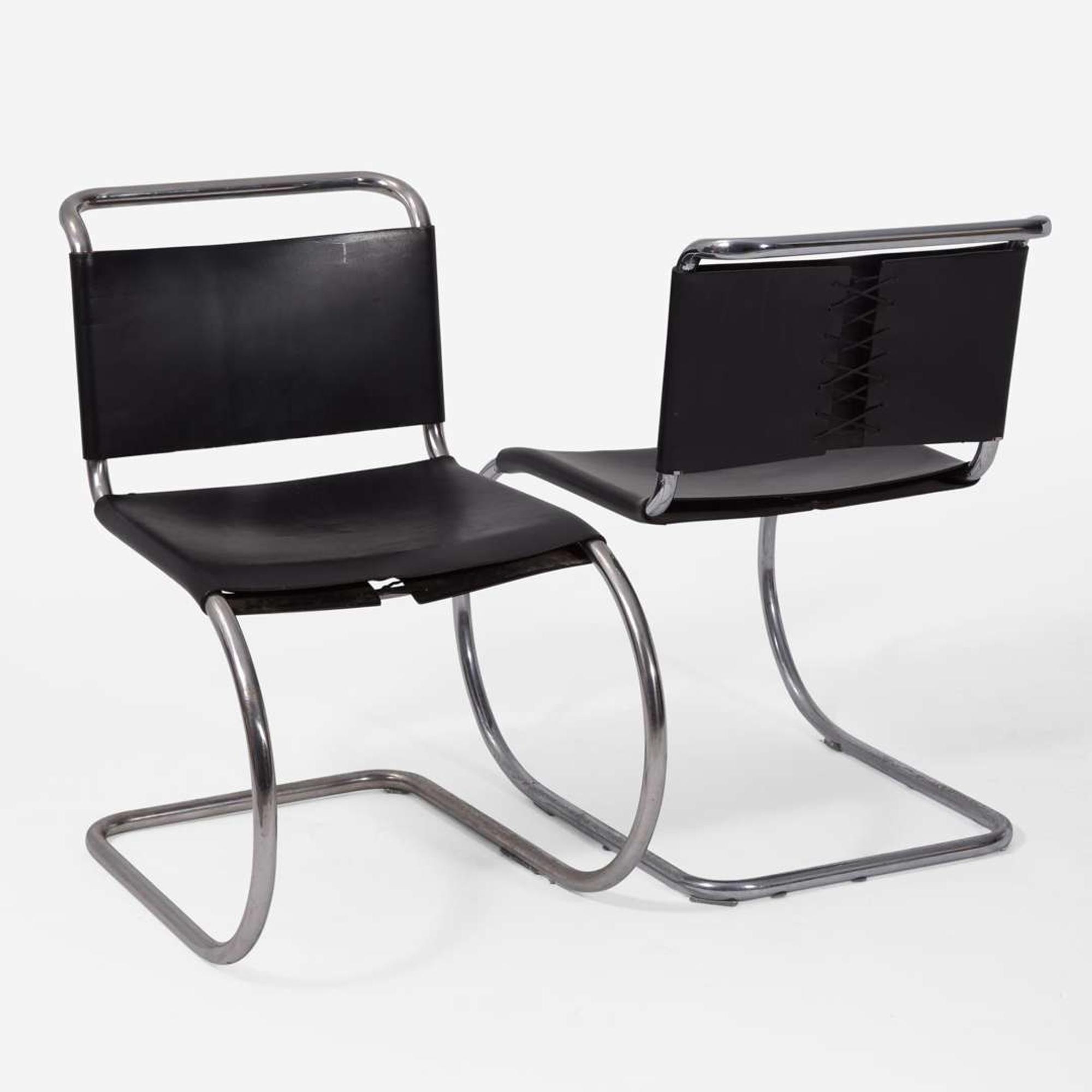 Ludwig Mies van der Rohe (German-American, 1886-1969) Set of Eight "MR-10" Side Chairs, Designed 1927, the present lot circa 1960s