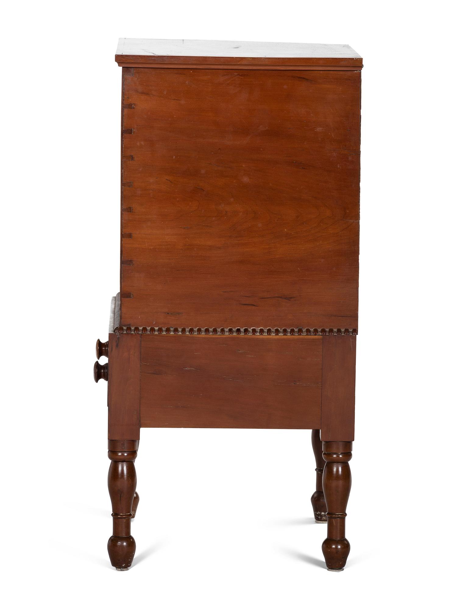 A Late Federal Cherrywood One-Drawer Sugar Chest