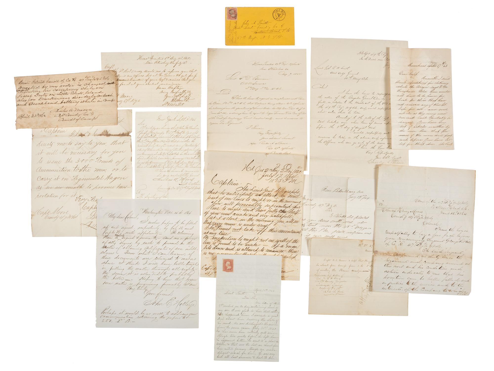 [CIVIL WAR]. Archive associated with the 47th New York Volunteers, the "Washington Grays," including content related to the Battle of Cold Harbor and the Army of the James.