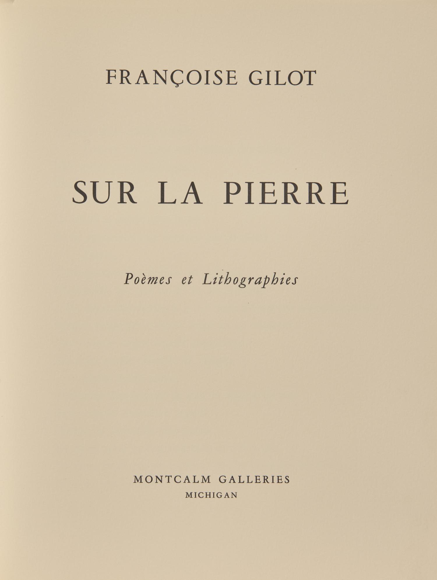 [Art] Gilot, Francoise. Sur la Pierre Poemes et Lithographies