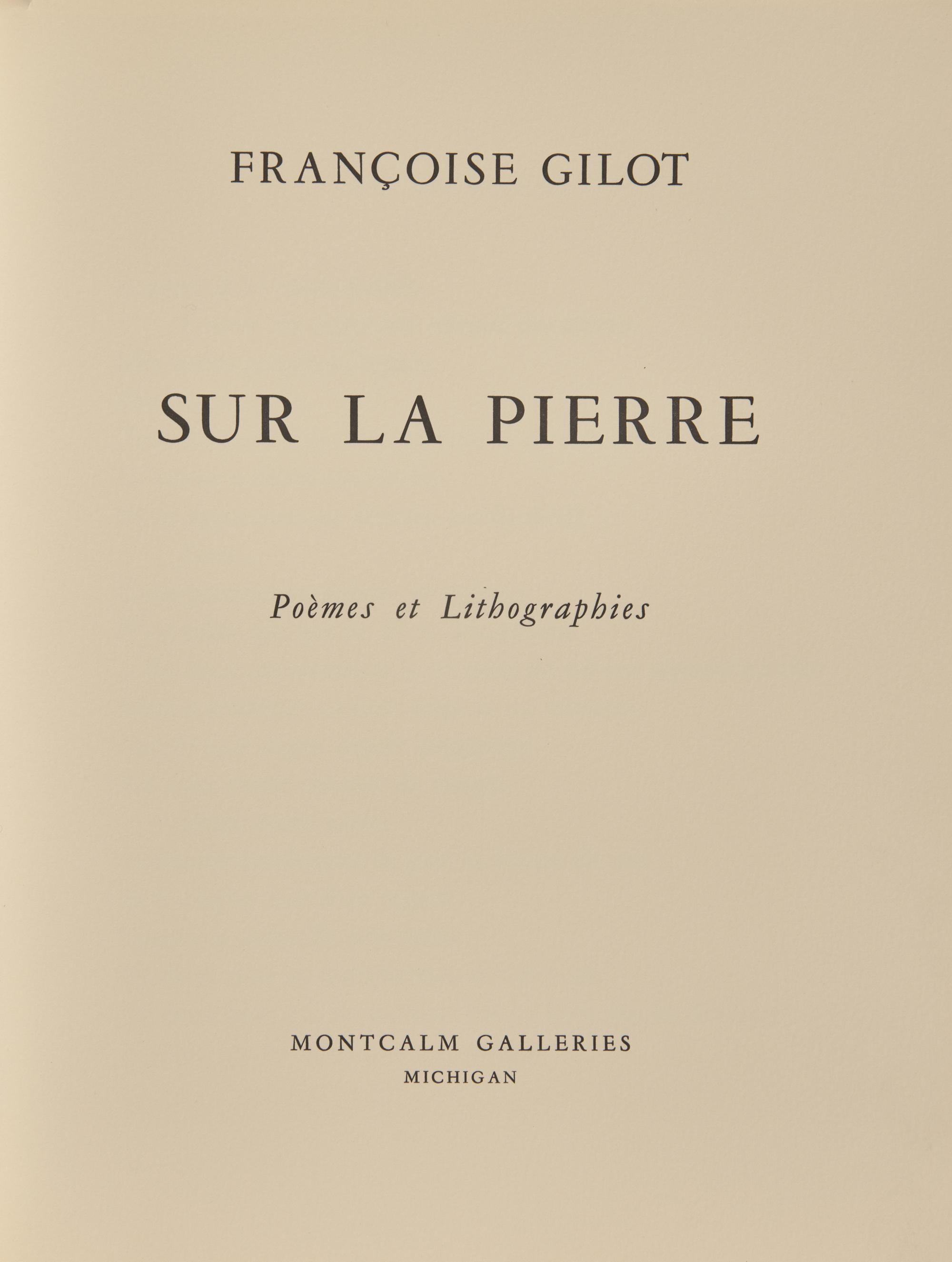 [Art] Gilot, Francoise. Sur la Pierre Poemes et Lithographies