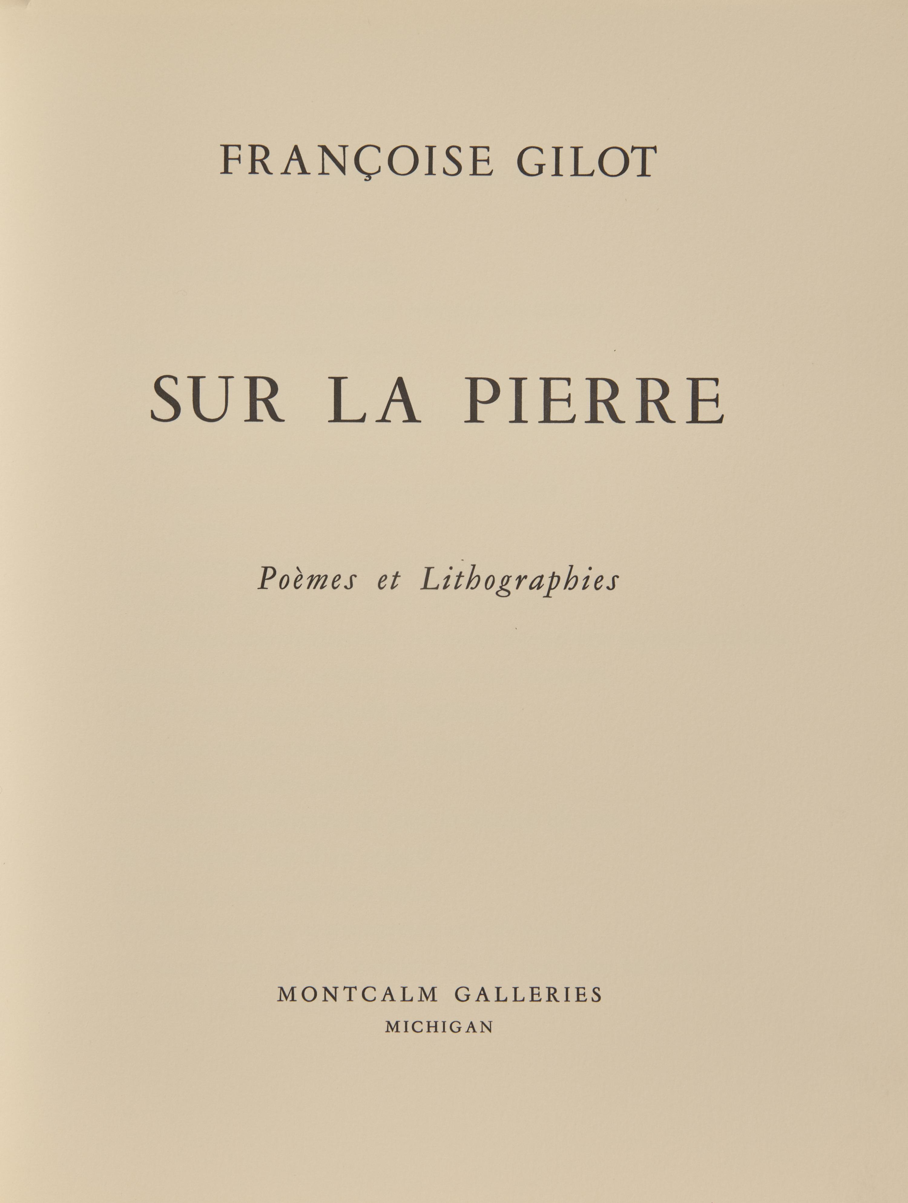 [Art] Gilot, Francoise. Sur la Pierre Poemes et Lithographies