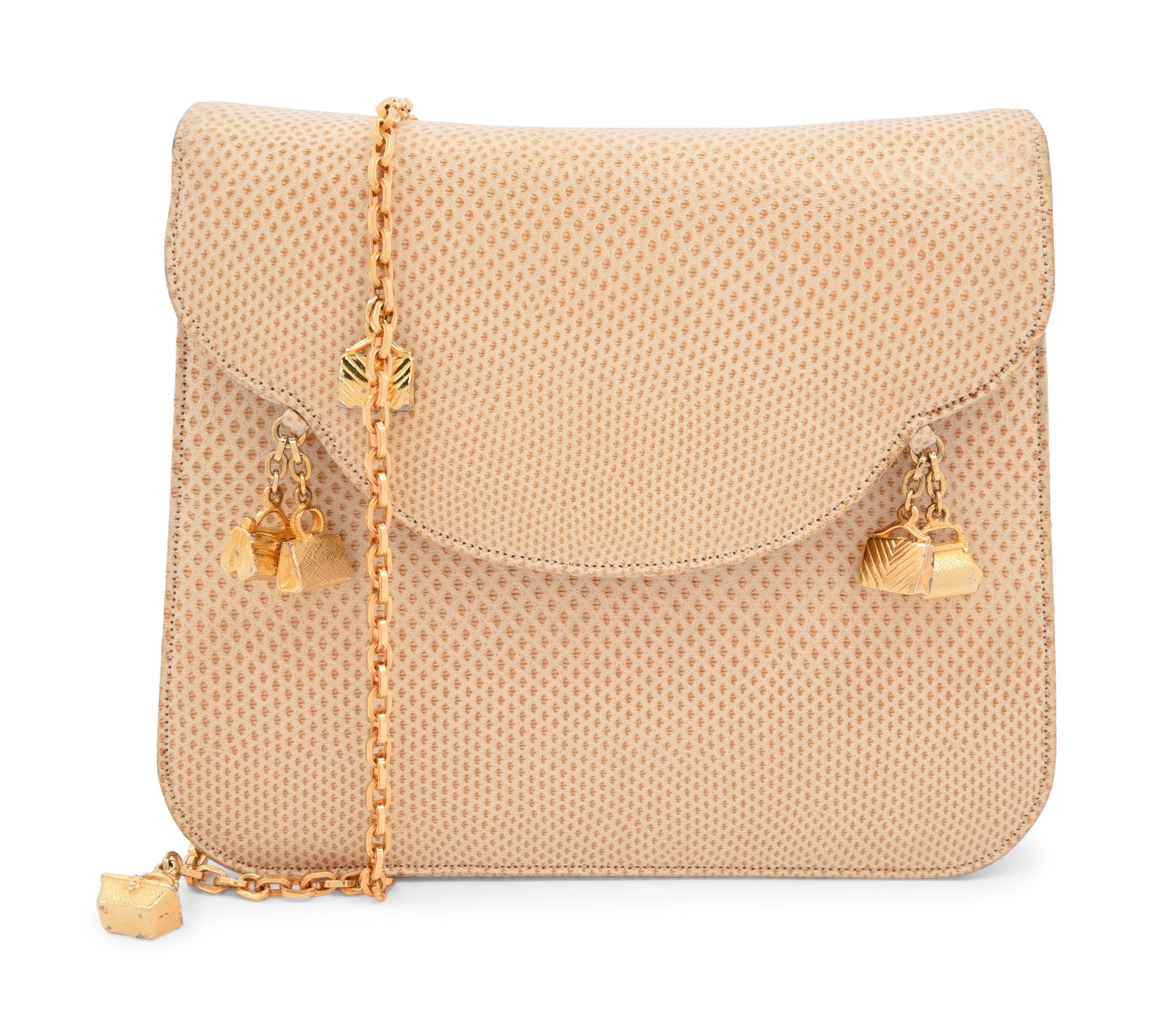 Judith Leiber Lizard Skin Shoulder Bag