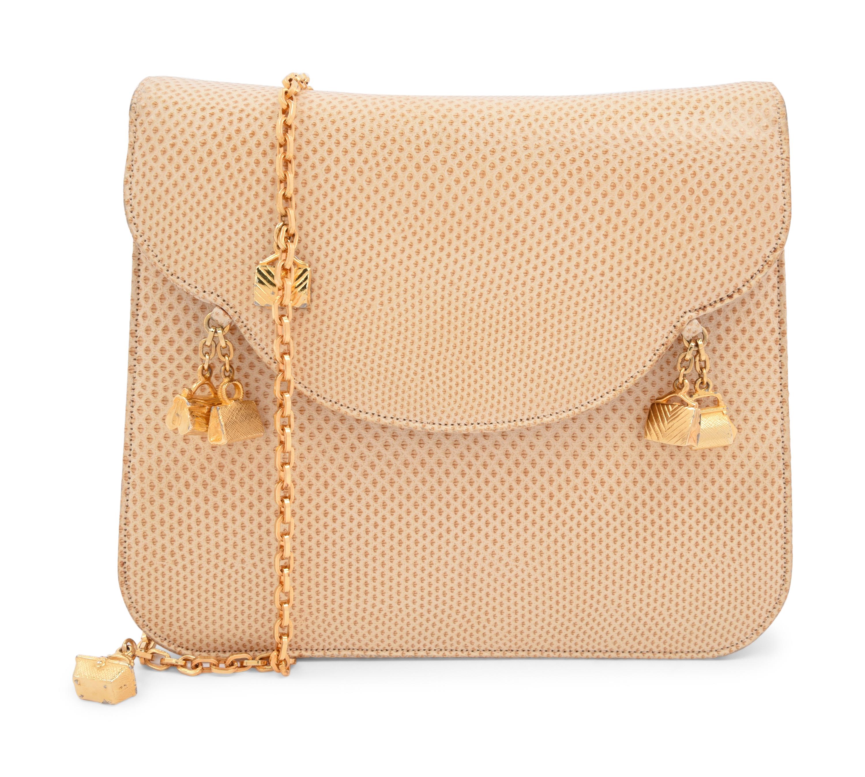 Judith Leiber Lizard Skin Shoulder Bag