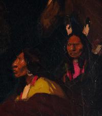 Group of Indians with Their Horses