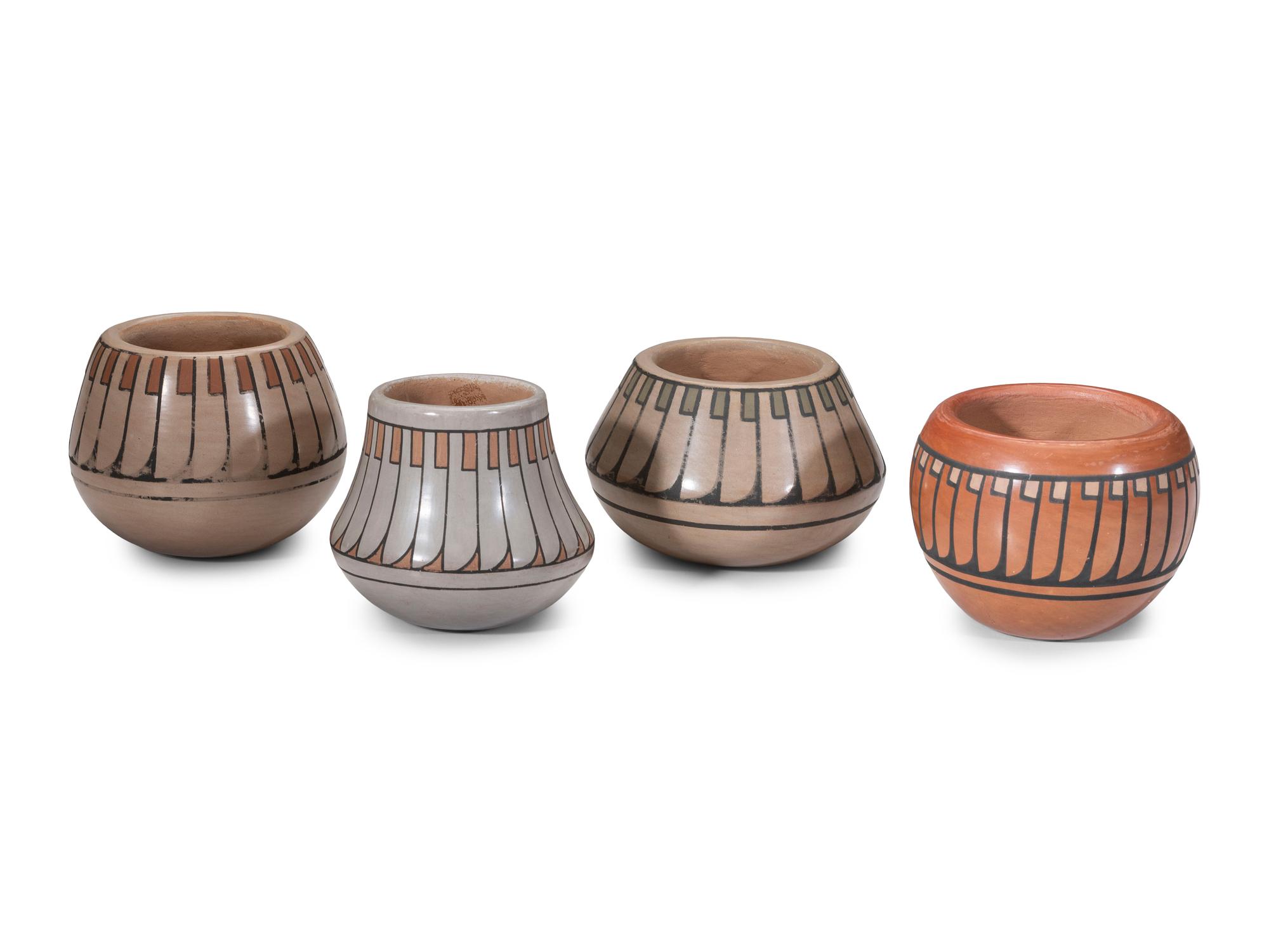 Miniature Polychrome Pottery Jars