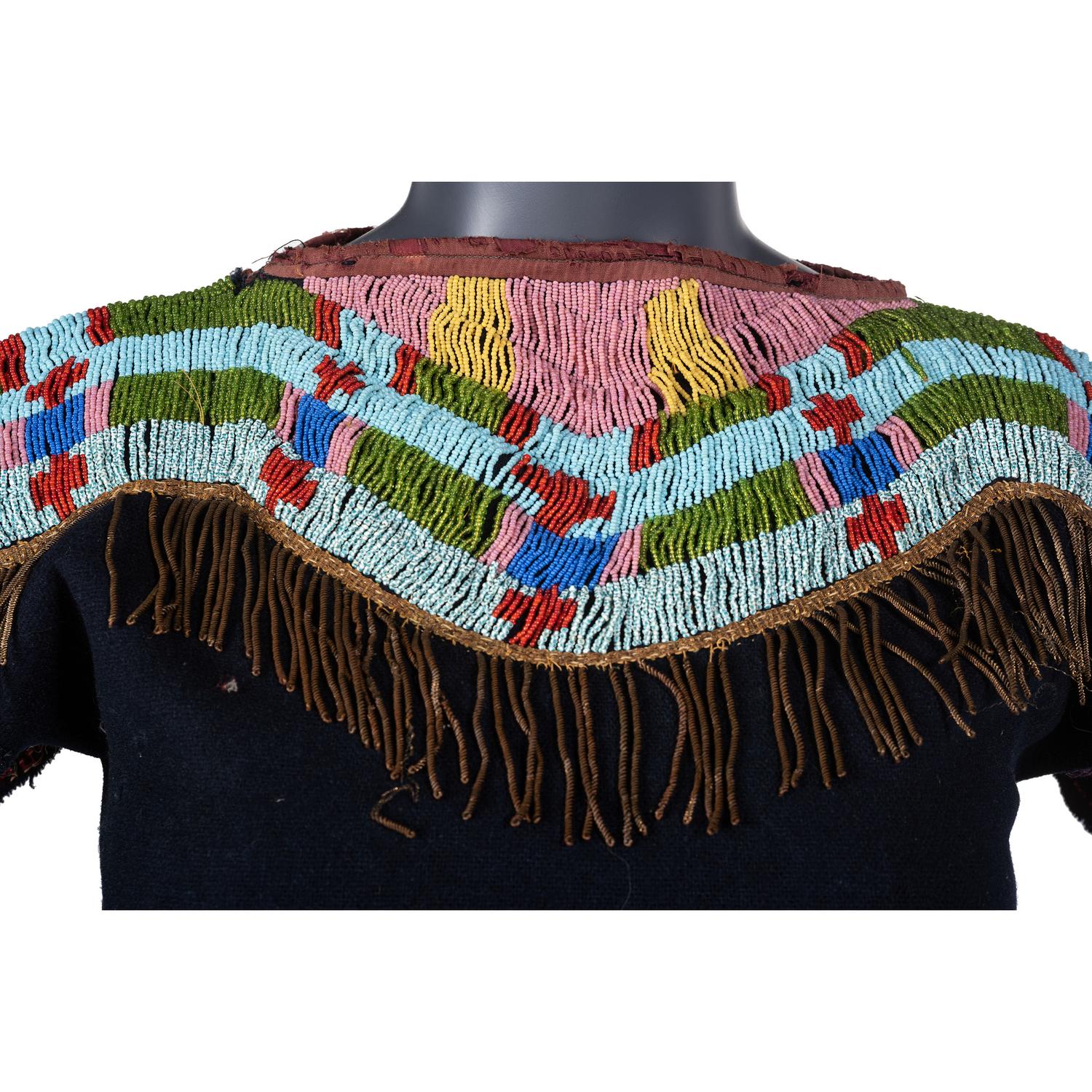 Northern Plains Child's Beaded Trade Wool Dress