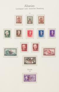 A Collection of WWII-Era German-Occupied Territory Postage Stamps — LEUCHTTURN BRIEFMARKEN ALBUM-DEUTSCHES REICH NEBENGEBIETE II