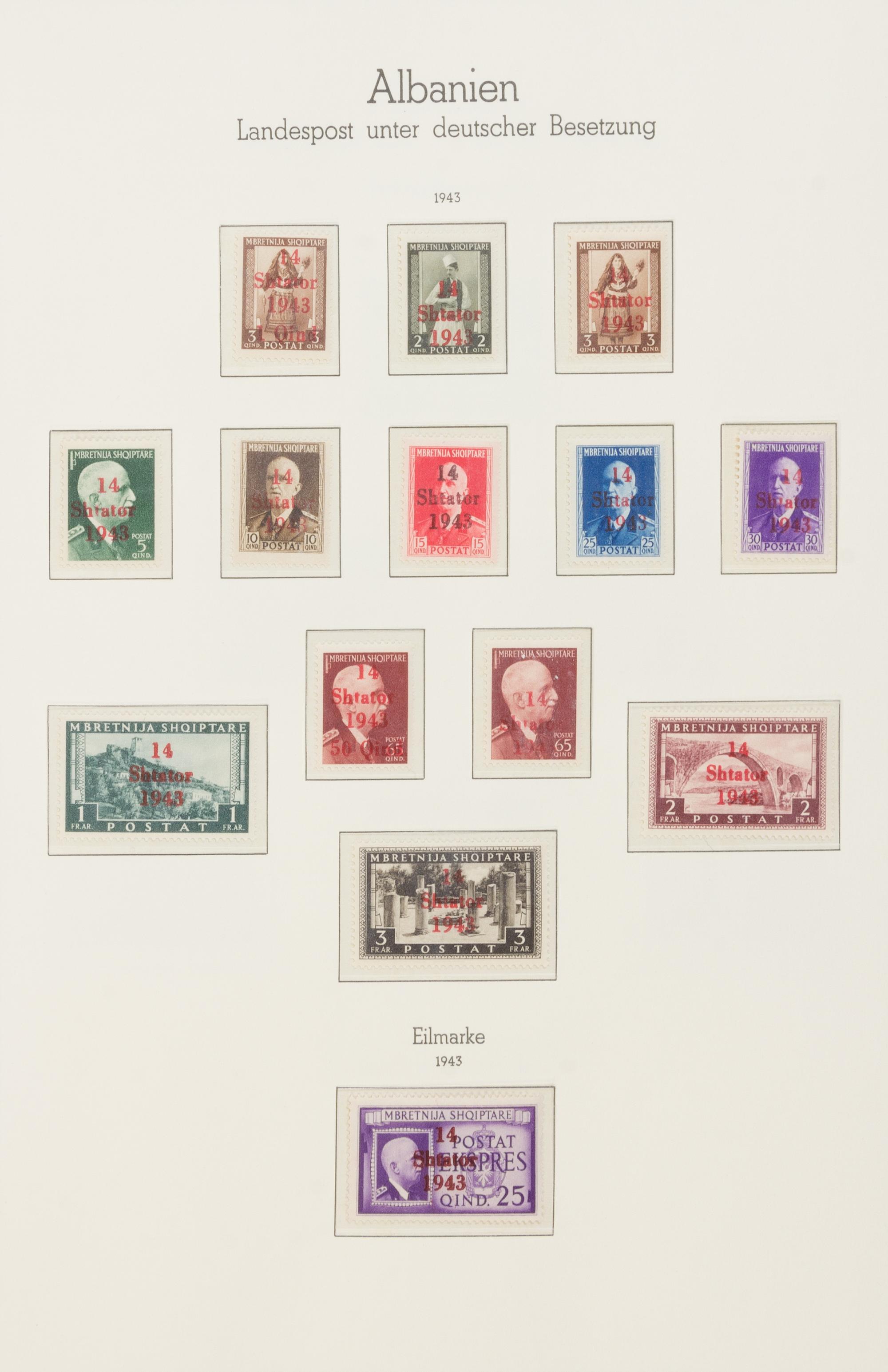 A Collection of WWII-Era German-Occupied Territory Postage Stamps — LEUCHTTURN BRIEFMARKEN ALBUM-DEUTSCHES REICH NEBENGEBIETE II