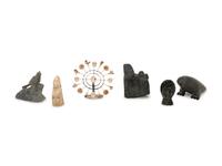 A Collection of Inuit Carved Stone and Bone Sculptures