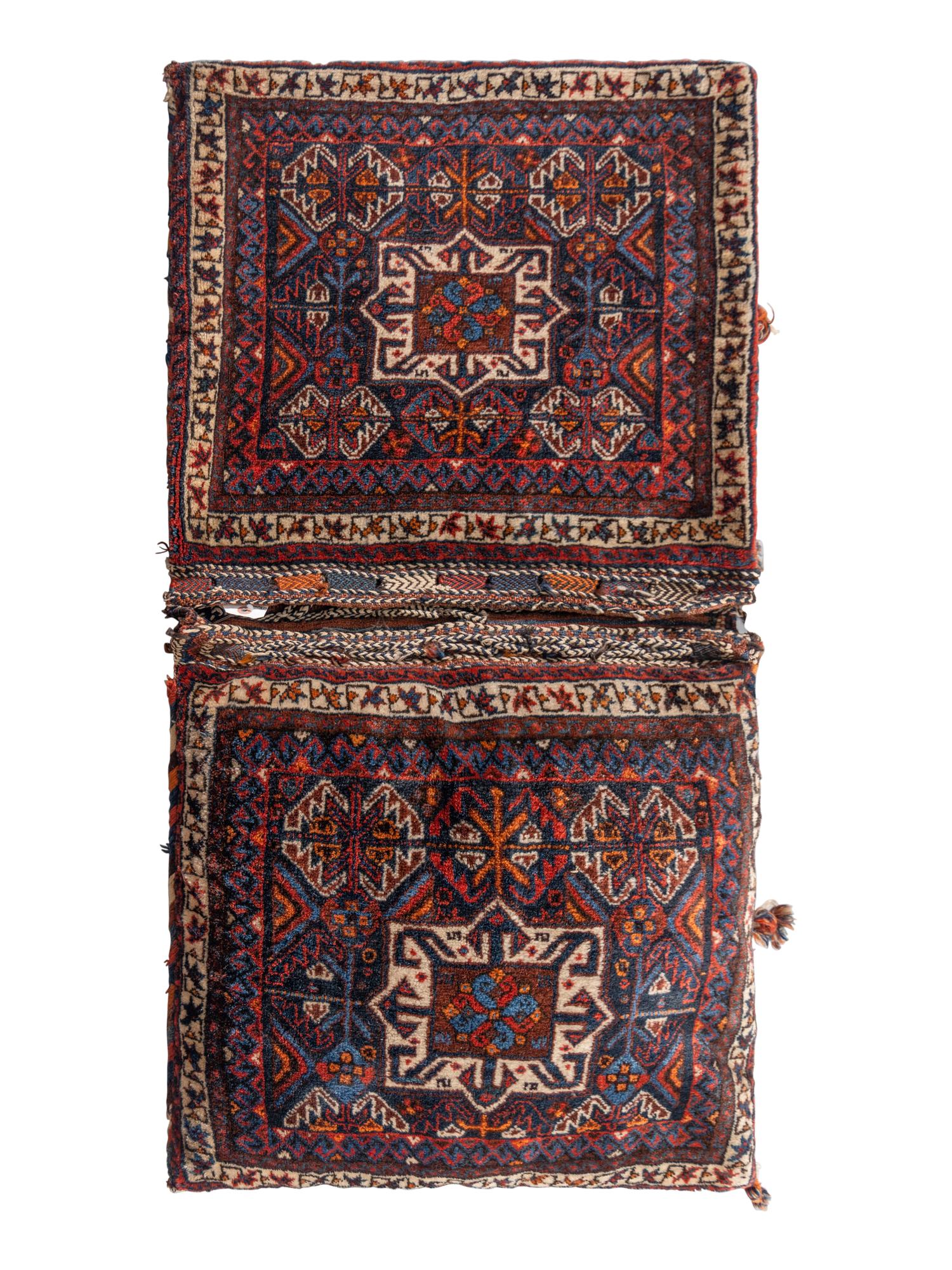 A Caucasian Wool Double Bag Face