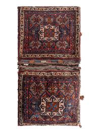 A Caucasian Wool Double Bag Face