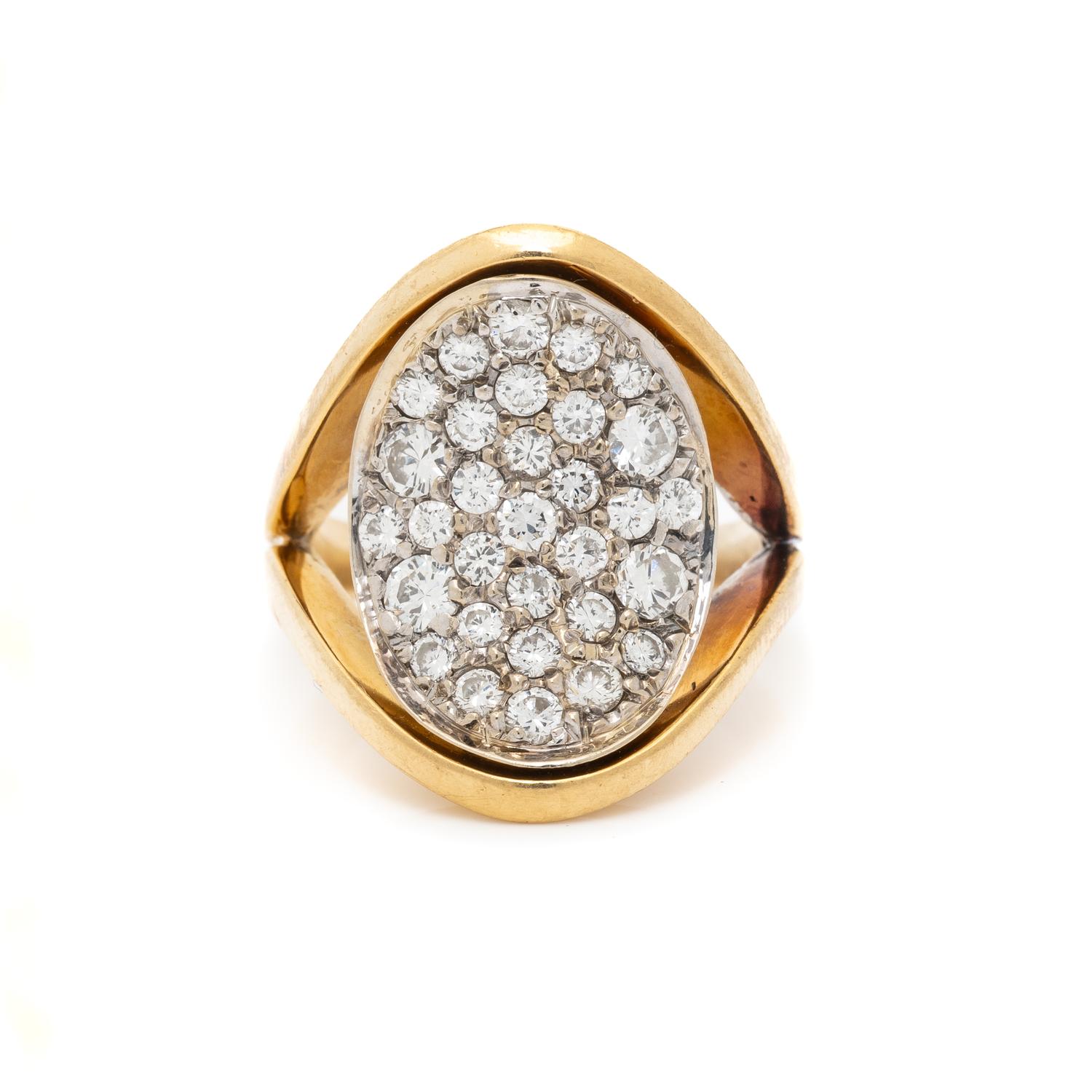 HERBERT ROSENTHAL, YELLOW GOLD AND DIAMOND RING