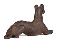 A Cast Iron Recumbent Whippet