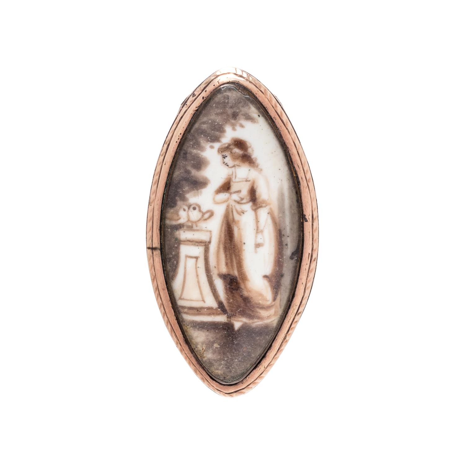 VICTORIAN, MOURNING BROOCH