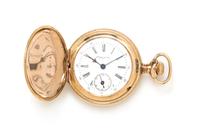 A Gold Filled Hunter Case Pocket Watch, Mignon, 27.20 dwts.