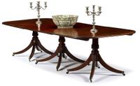 Regency mahogany triple pedestal dining table 19th century