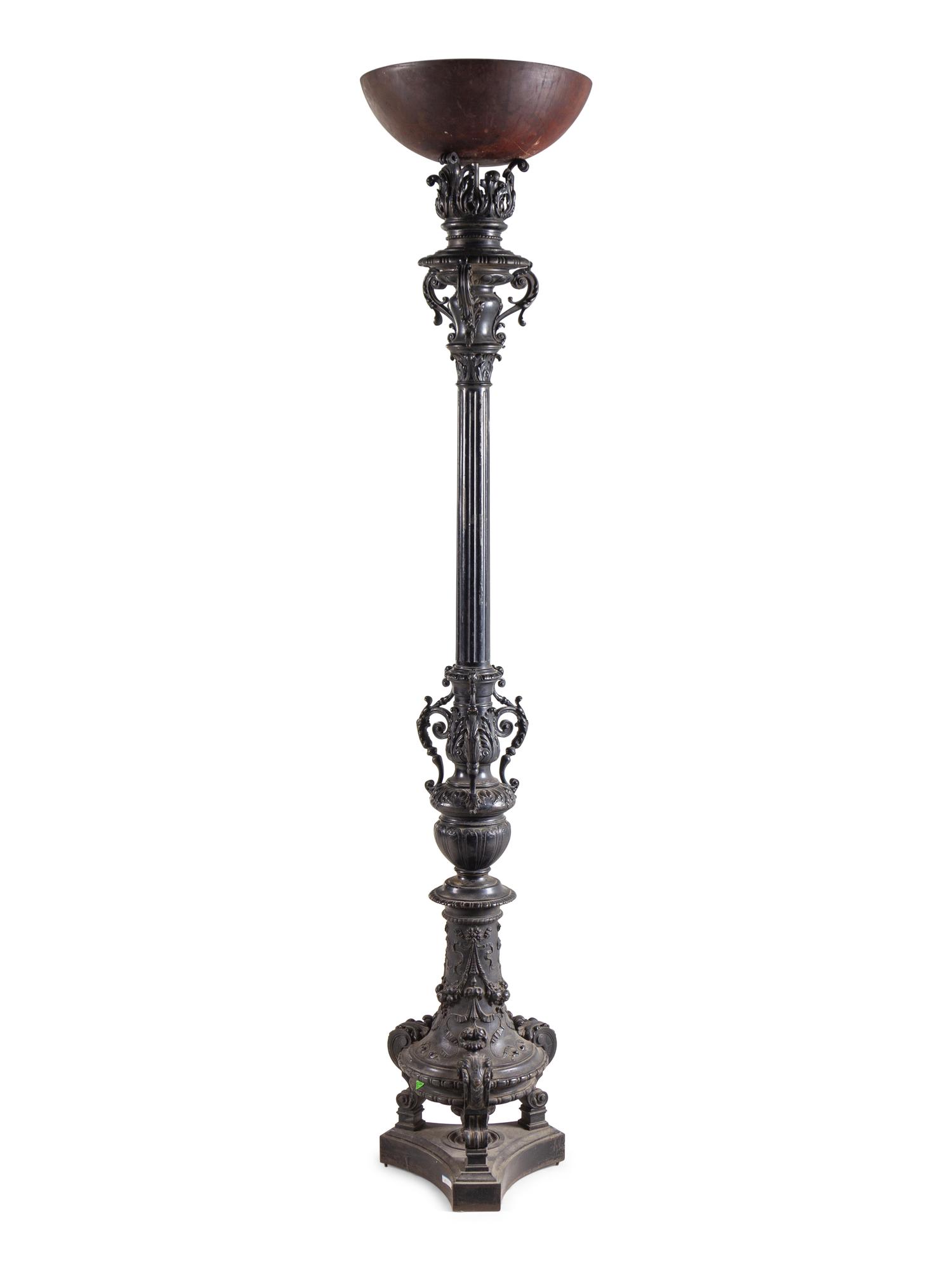 A Painted Cast Metal Torchère