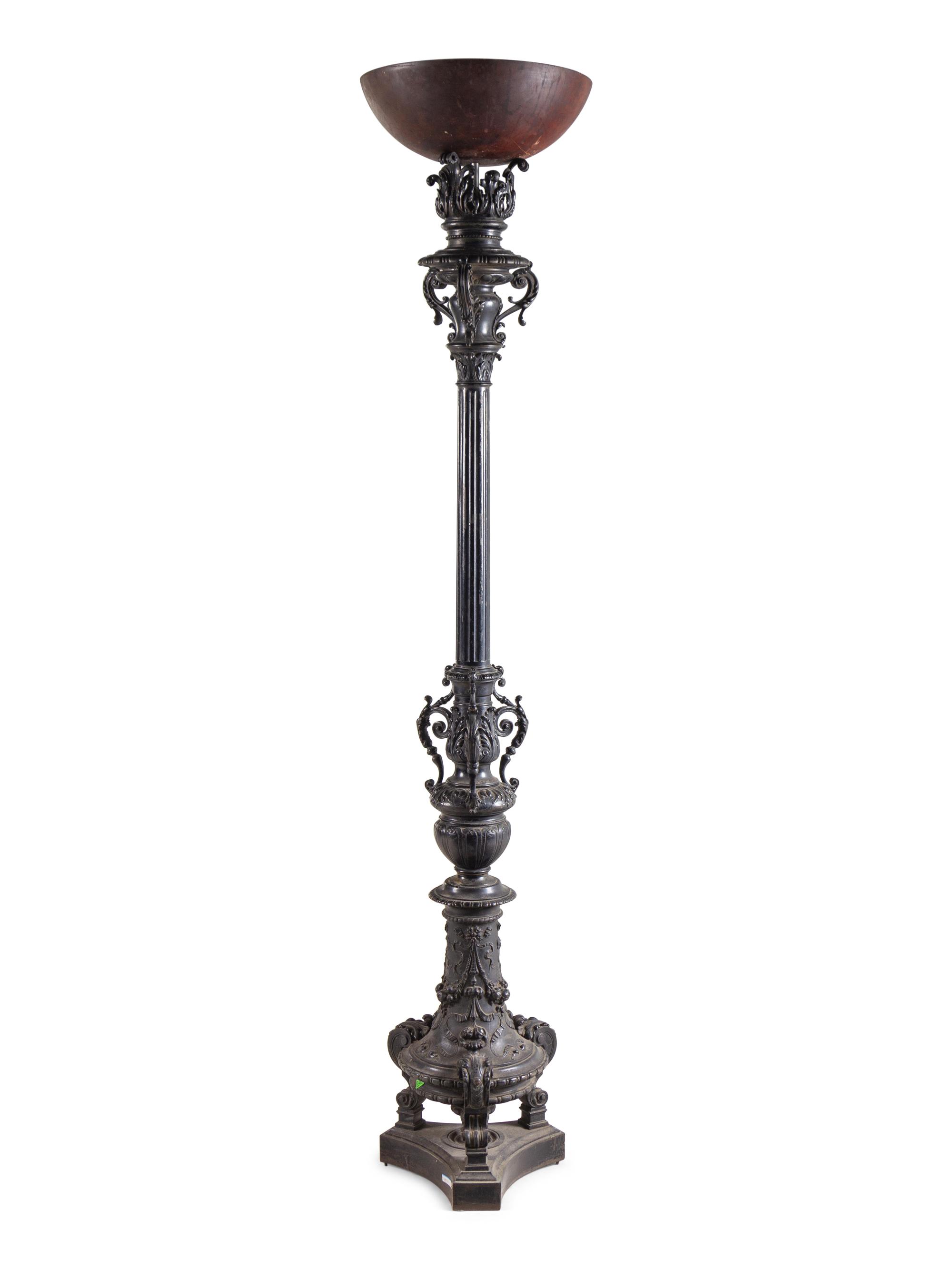 A Painted Cast Metal Torchère