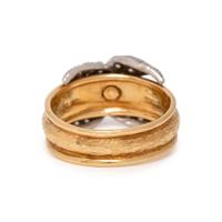 TIFFANY & CO., SCHLUMBERGER, DIAMOND, PLATINUM AND YELLOW GOLD 'X' RING