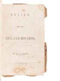 [HOUSTON, Sam]. Two imprints bound together, comprising: