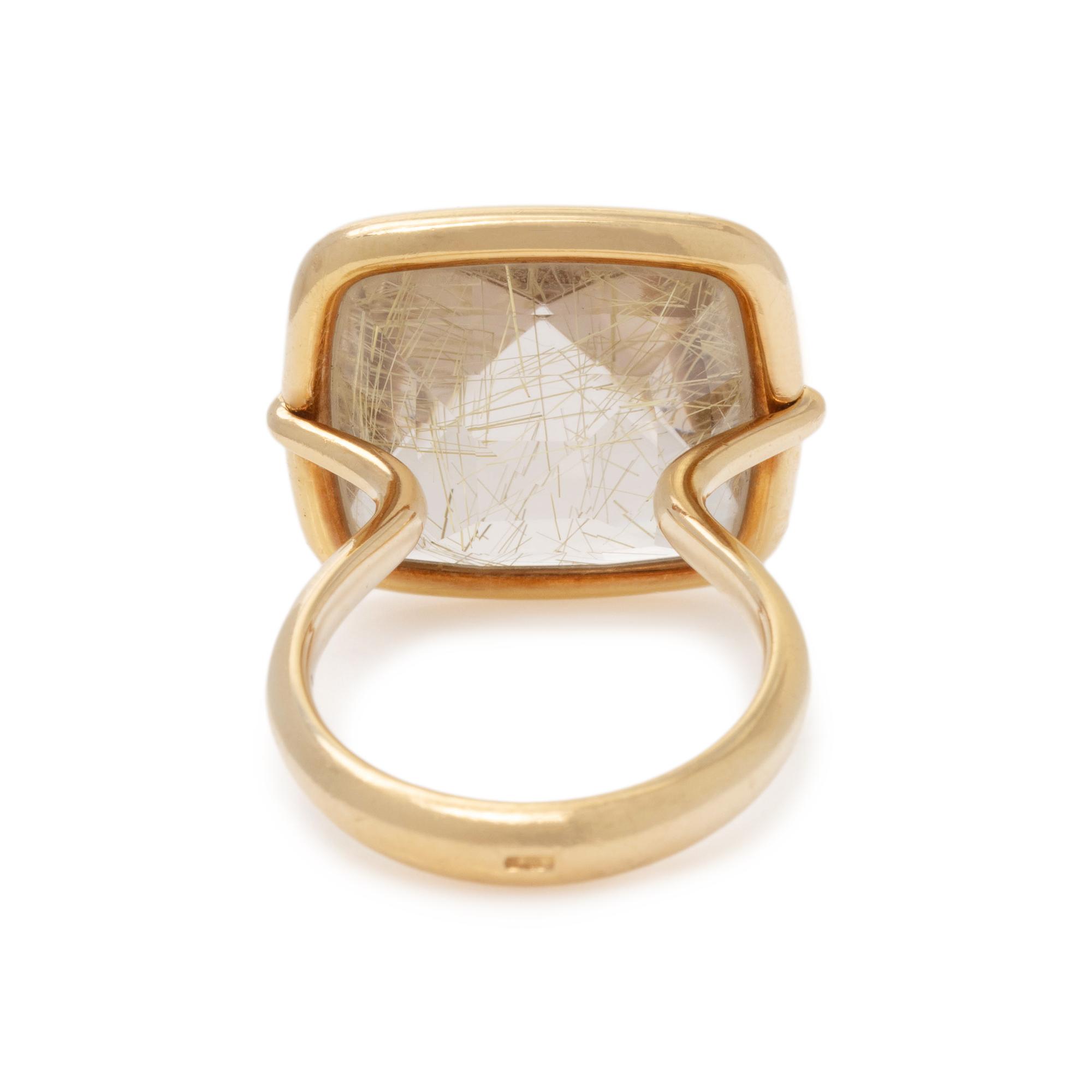 HERMÈS, RUTILATED QUARTZ RING