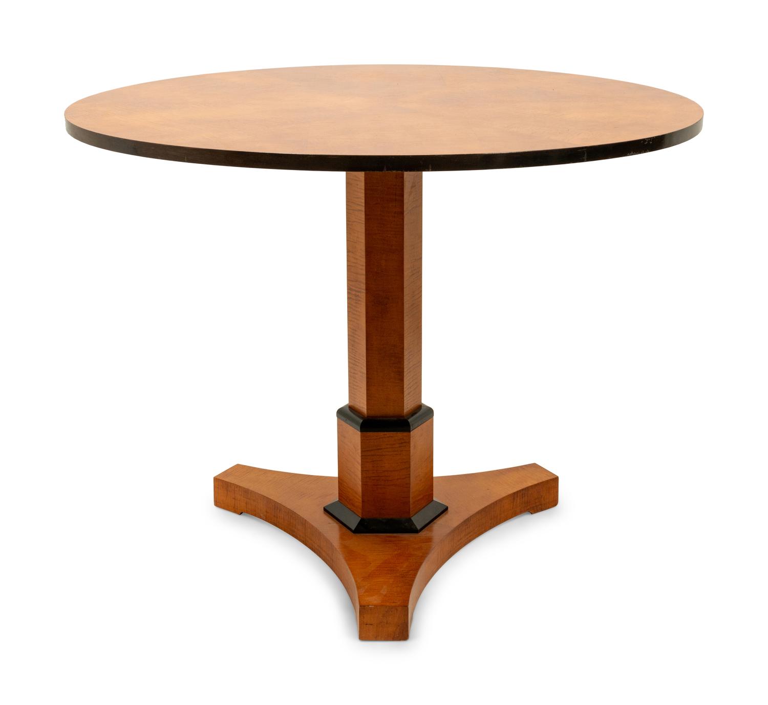A Biedermeier Style Part Ebonized Center Table
