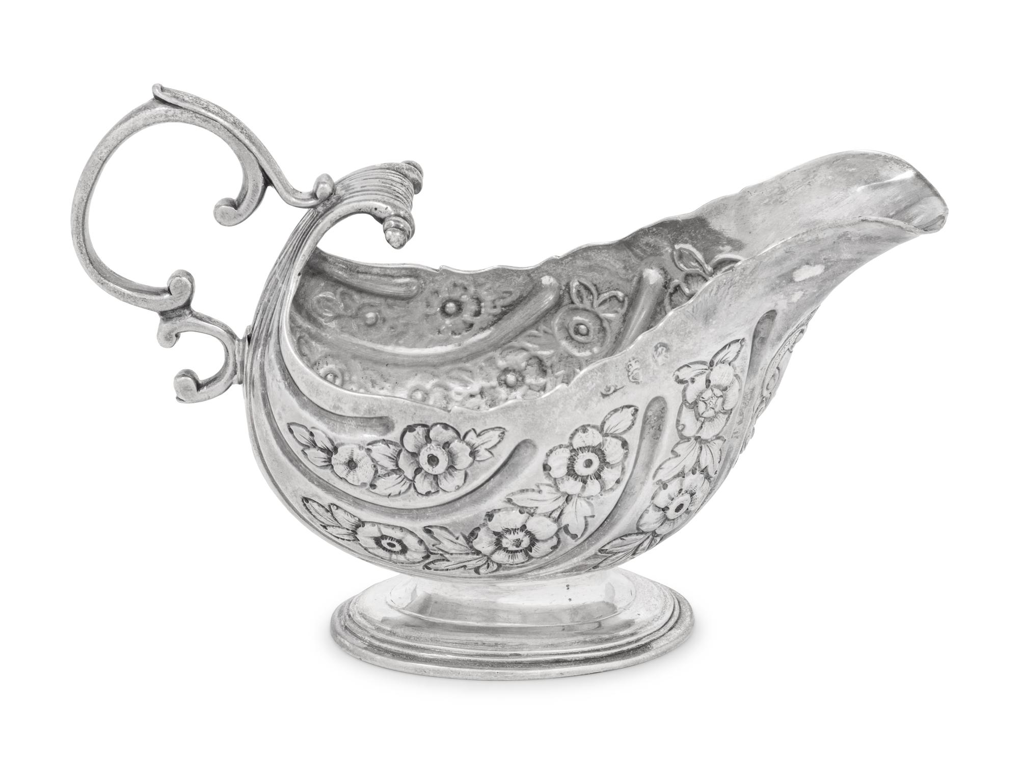 An Irish Georgian Silver Sauce Boat