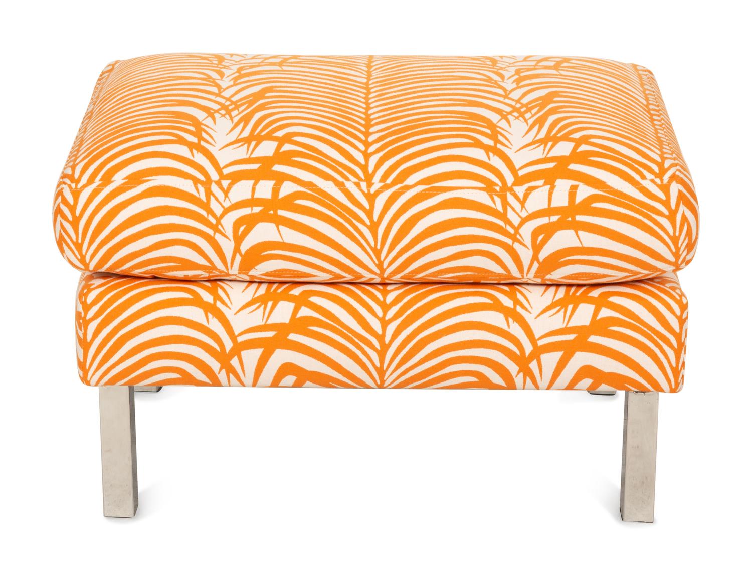 Four Modernist Cantilever Armchairs and an Ottoman