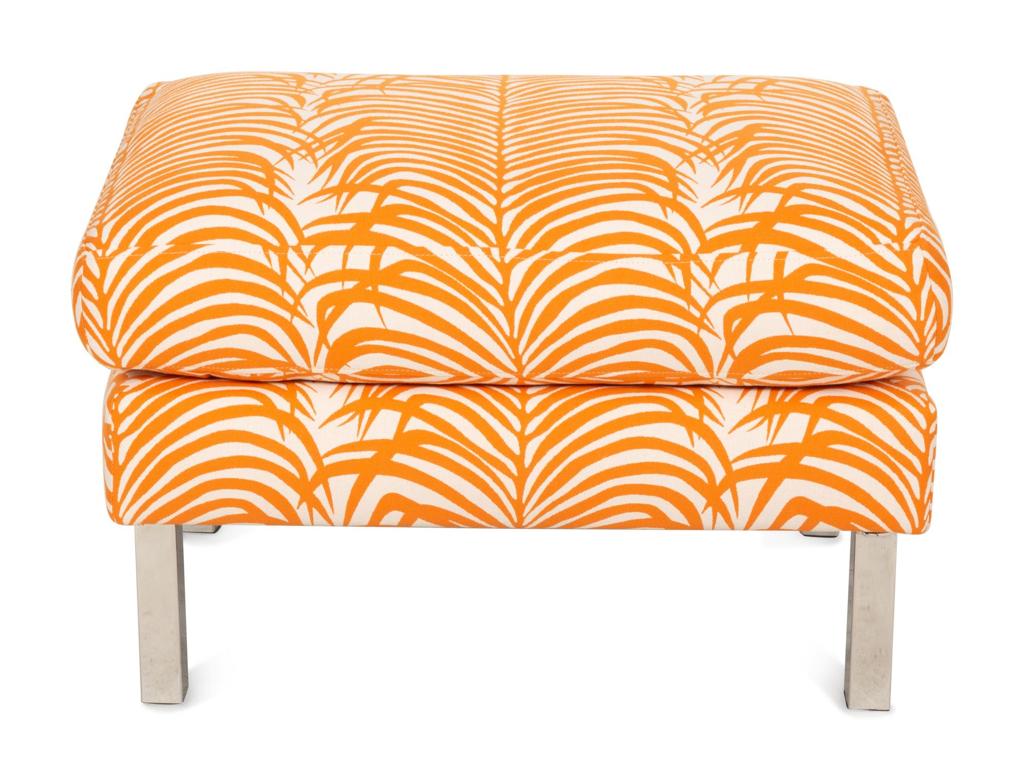 Four Modernist Cantilever Armchairs and an Ottoman