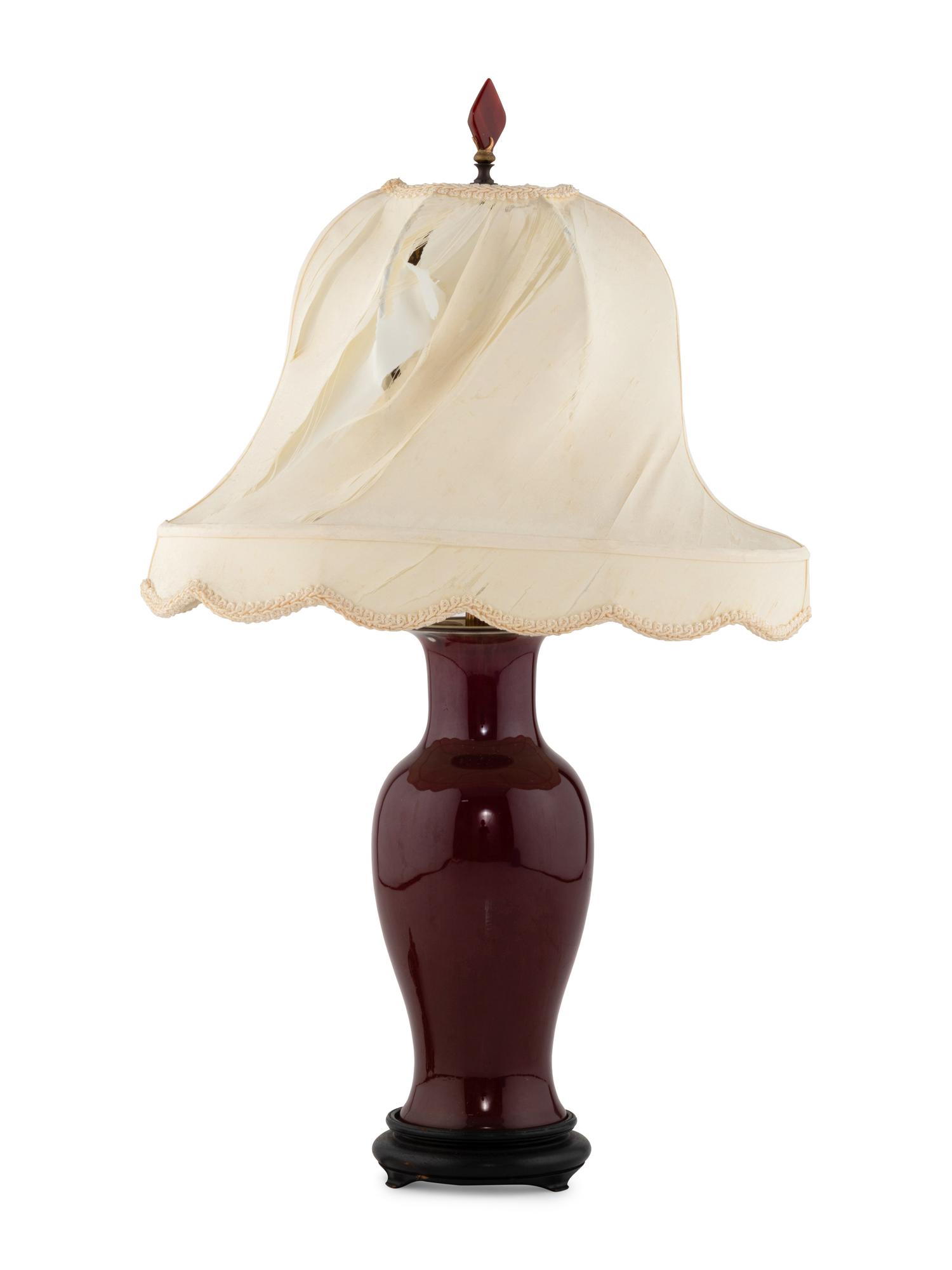 A Chinese Porcelain Vase Mounted as a Lamp