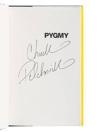 PALAHNIUK, Chuck (b. 1962). A group of 8 works by Palahniuk, ALL FIRST EDITIONS, ALL SIGNED OR INSCRIBED, comprising: