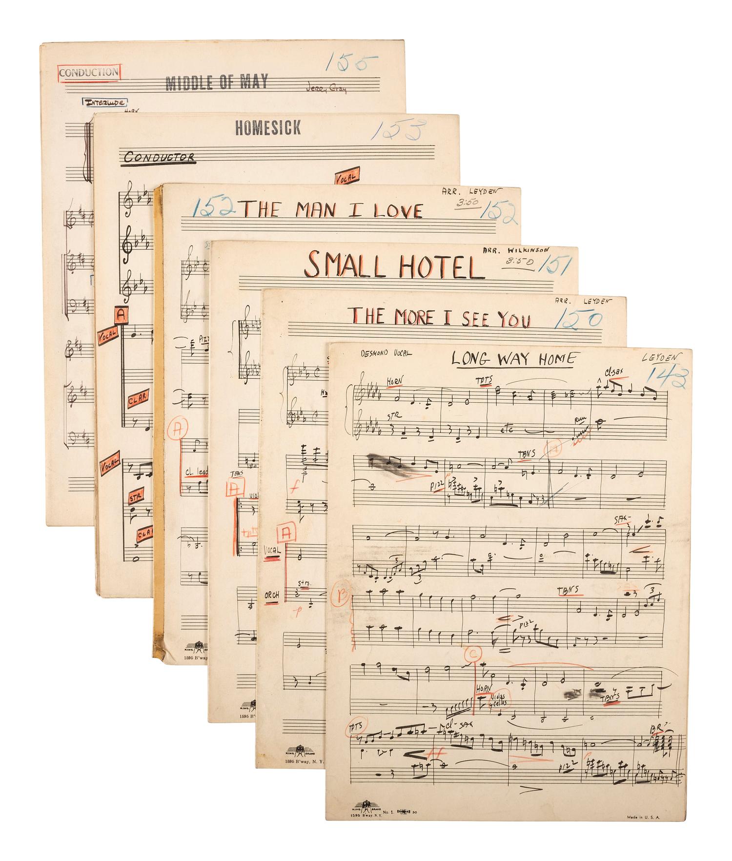 [WORLD WAR II] -- [MILLER, Glenn (1904-1944)]. World War II-era archive of manuscript scores and ephemera related to the Glenn Miller Army Air Force Band and associated musicians and orchestras.