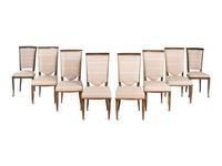 A Set of Eight Art Deco Dining Chairs Attributed to Jean Pascaud