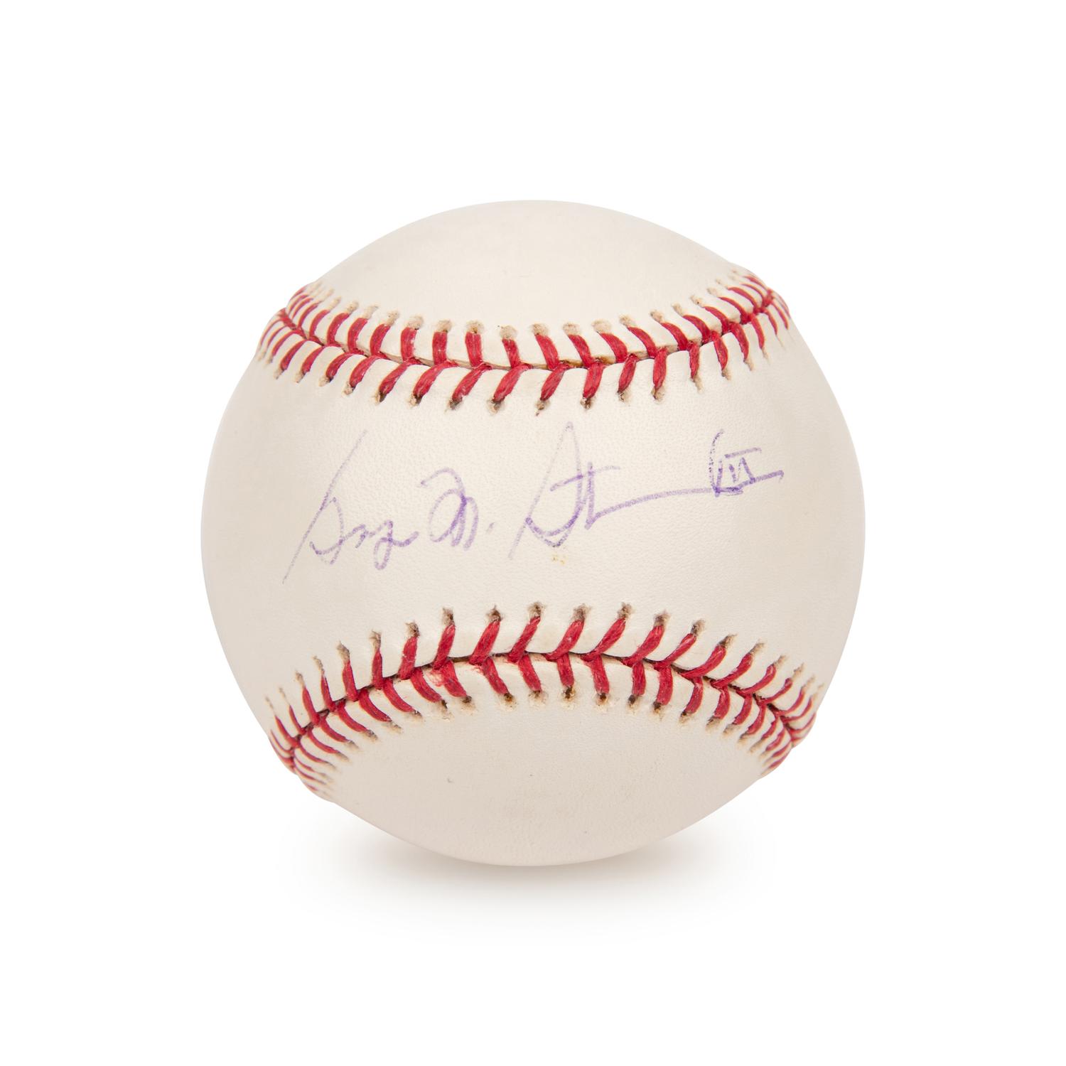 A George Steinbrenner Single Signed Autograph Baseball (PSA)