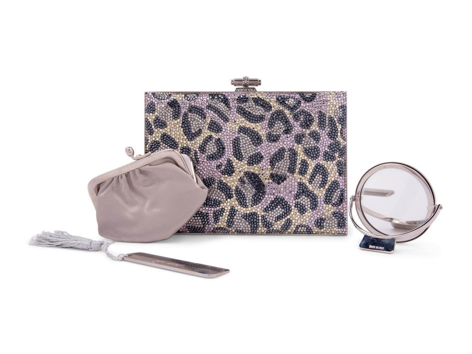 Judith Leiber Leopard Pattern Frame Bag