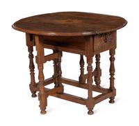 A Marquetry Inlaid Drop Leaf Table
