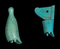 Two Egyptian Faience Crowns