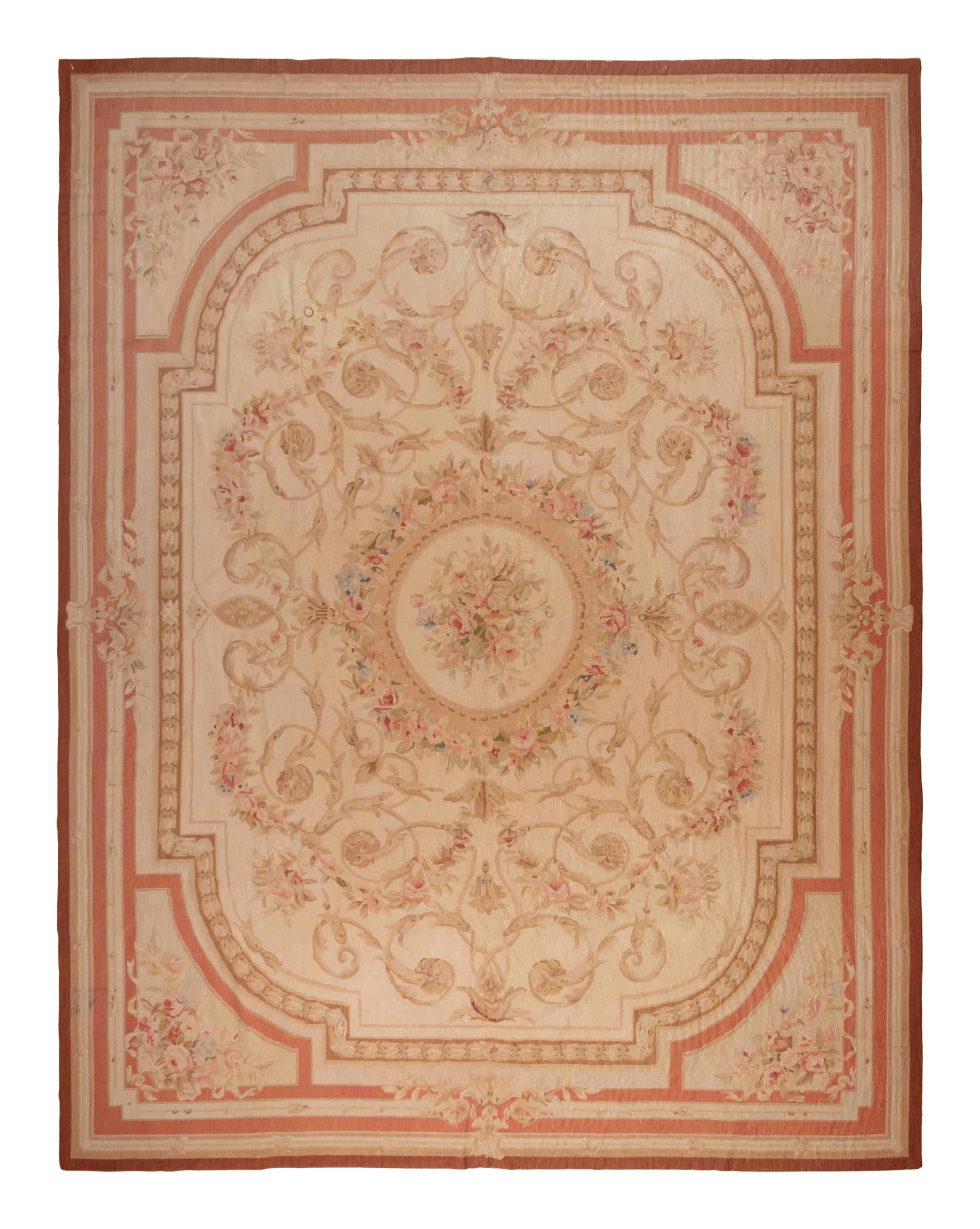 An Aubusson Style Wool Rug