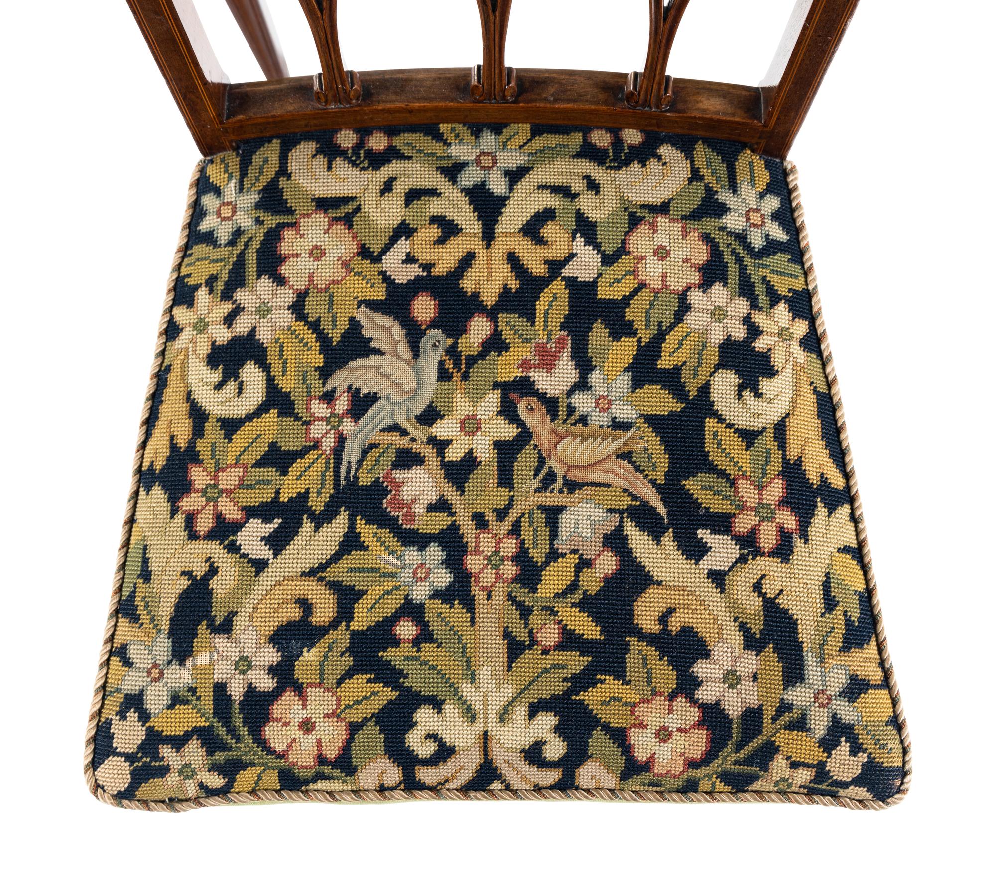 A Set of Six George III Mahogany Dining Chairs