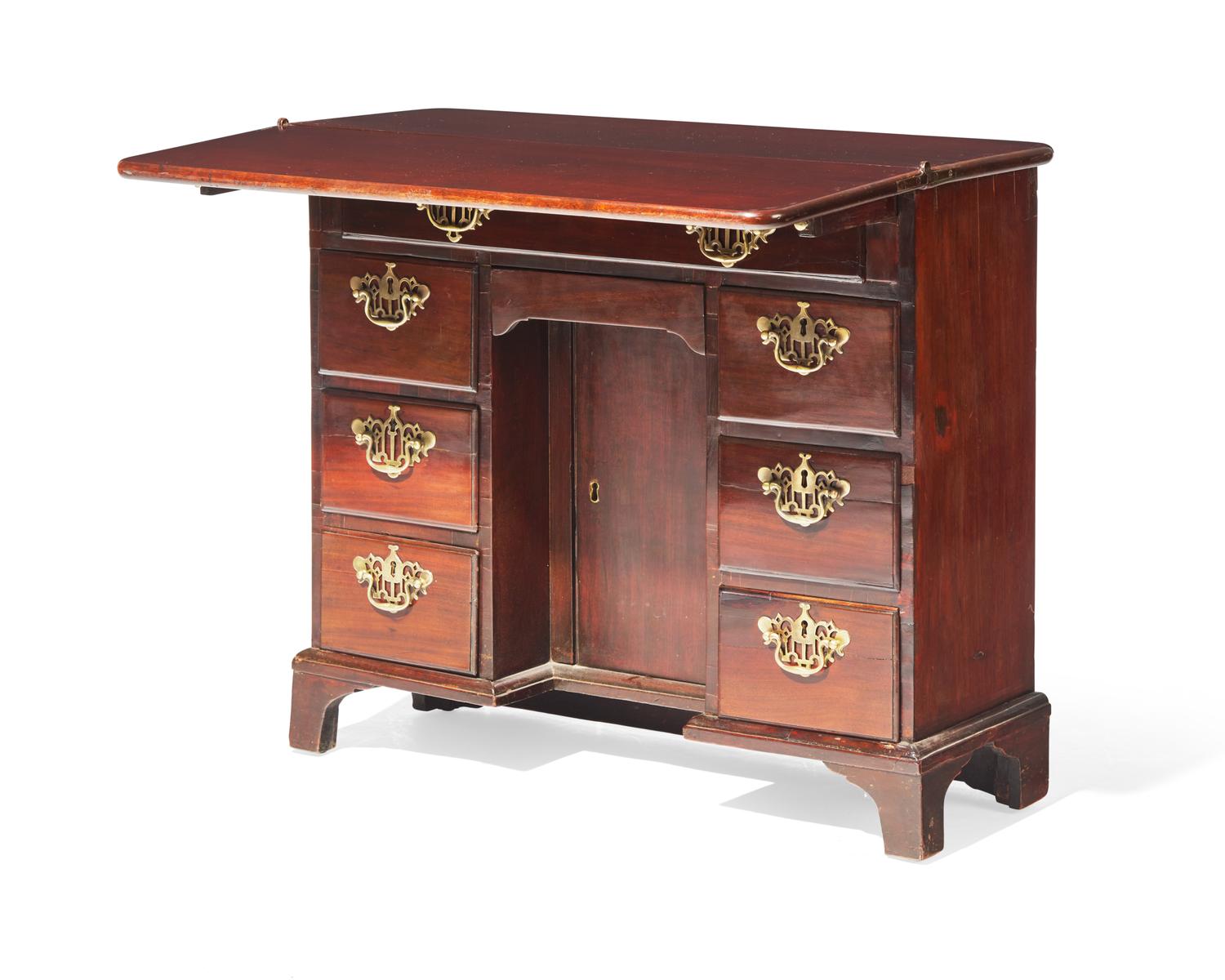 A George III Mahogany Sea Captain's Knee-Hole Desk