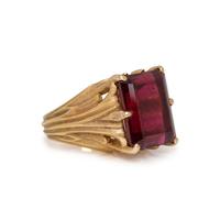 CARTIER, YELLOW GOLD AND RUBELLITE TOURMALINE RING