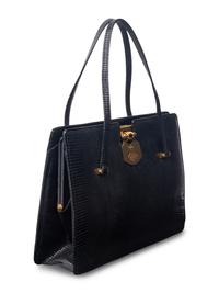 WALLIS SIMPSON, THE DUCHESS OF WINDSOR, NAVY LIZARD HANDBAG