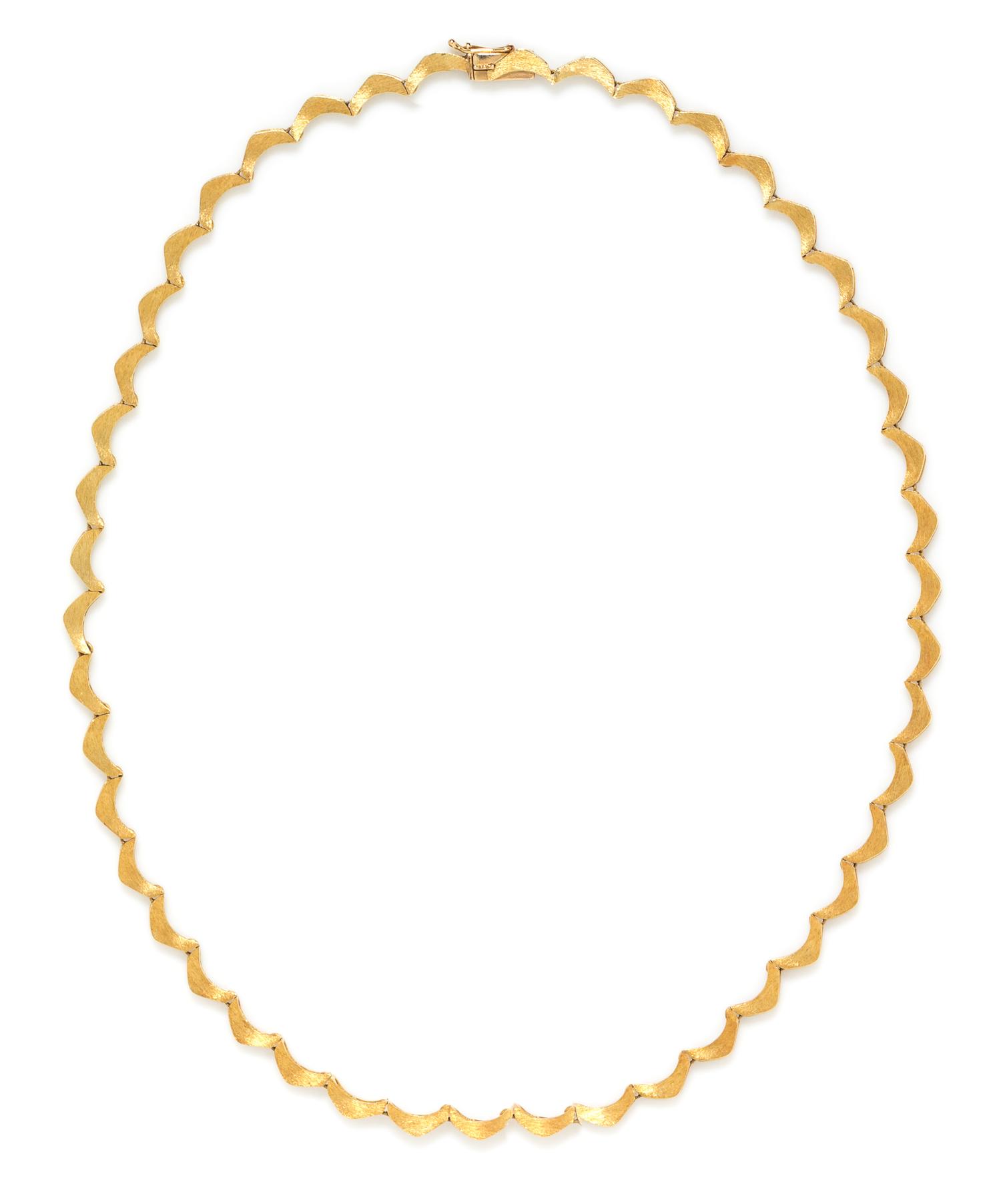 A 14 Karat Yellow Gold Necklace, 9.30 dwts.