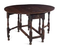 A William and Mary Style Oak Gate-Leg Table