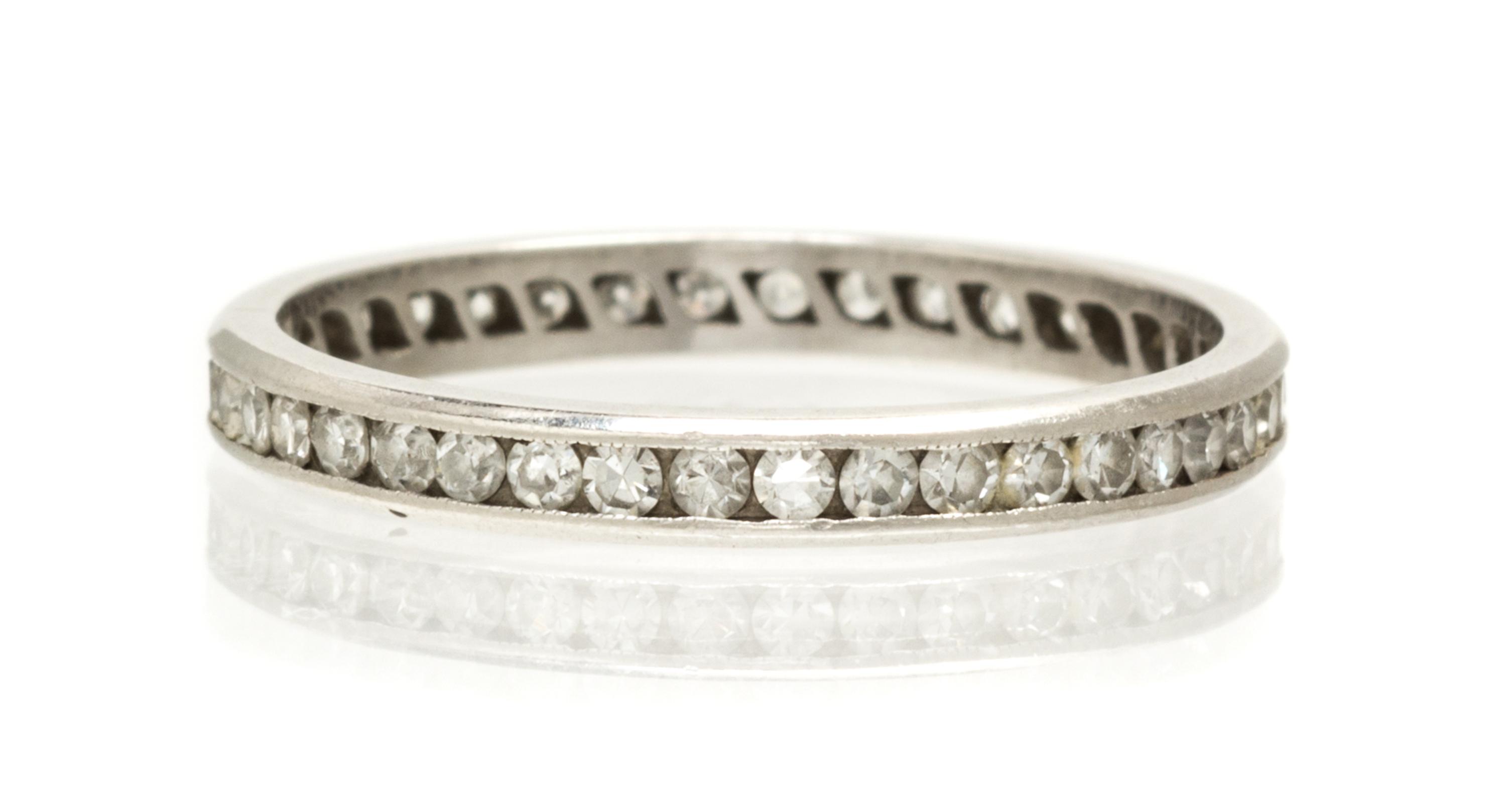 A Platinum and Diamond Eternity Band, 2.10 dwts.