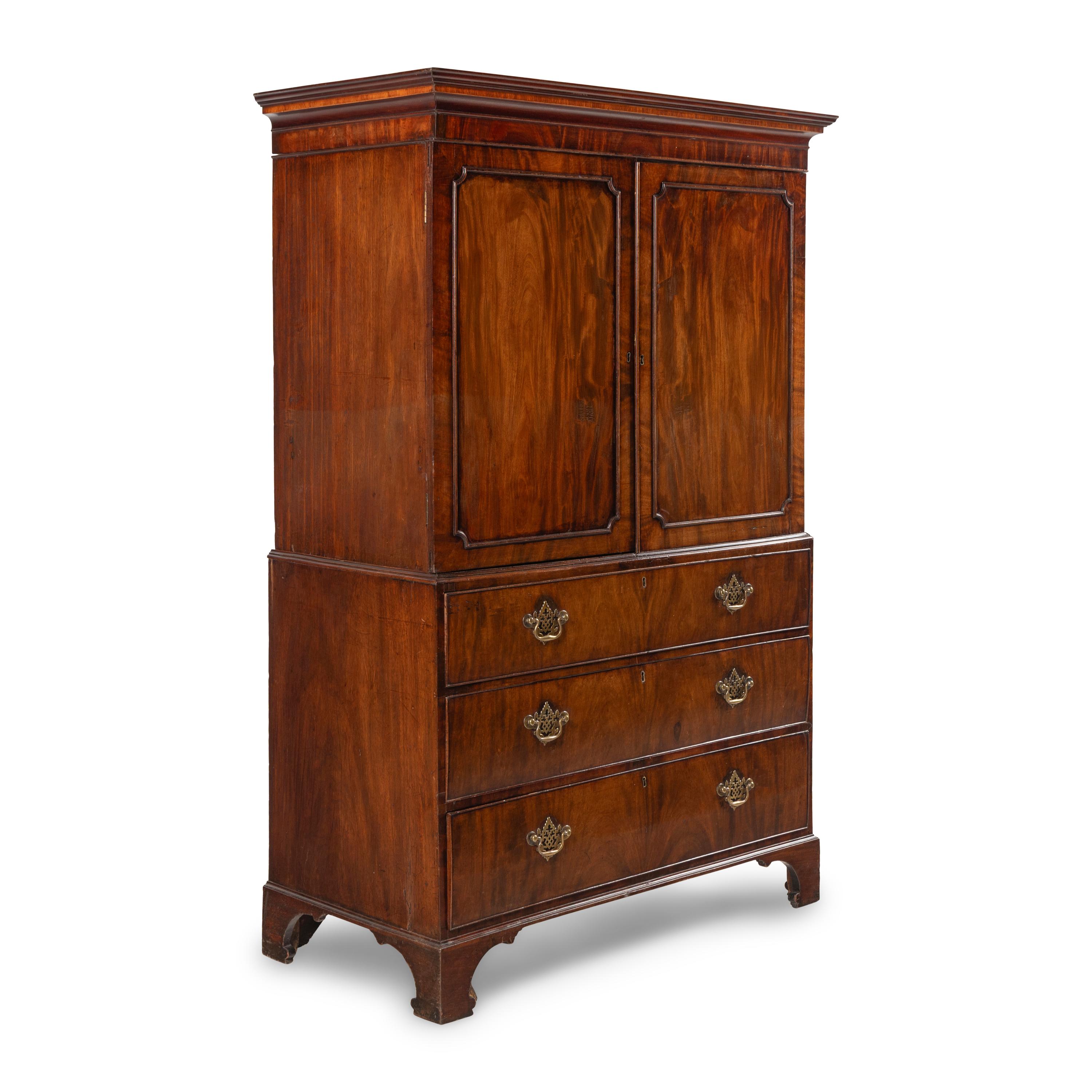 A George III Mahogany Linen Press