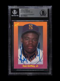 A 1989 Classic Travel Orange Ken Griffey Jr. Signed Autograph Rookie Baseball Card No. 131 With Period Signature (Beckett Authentication Services BAS Certified)