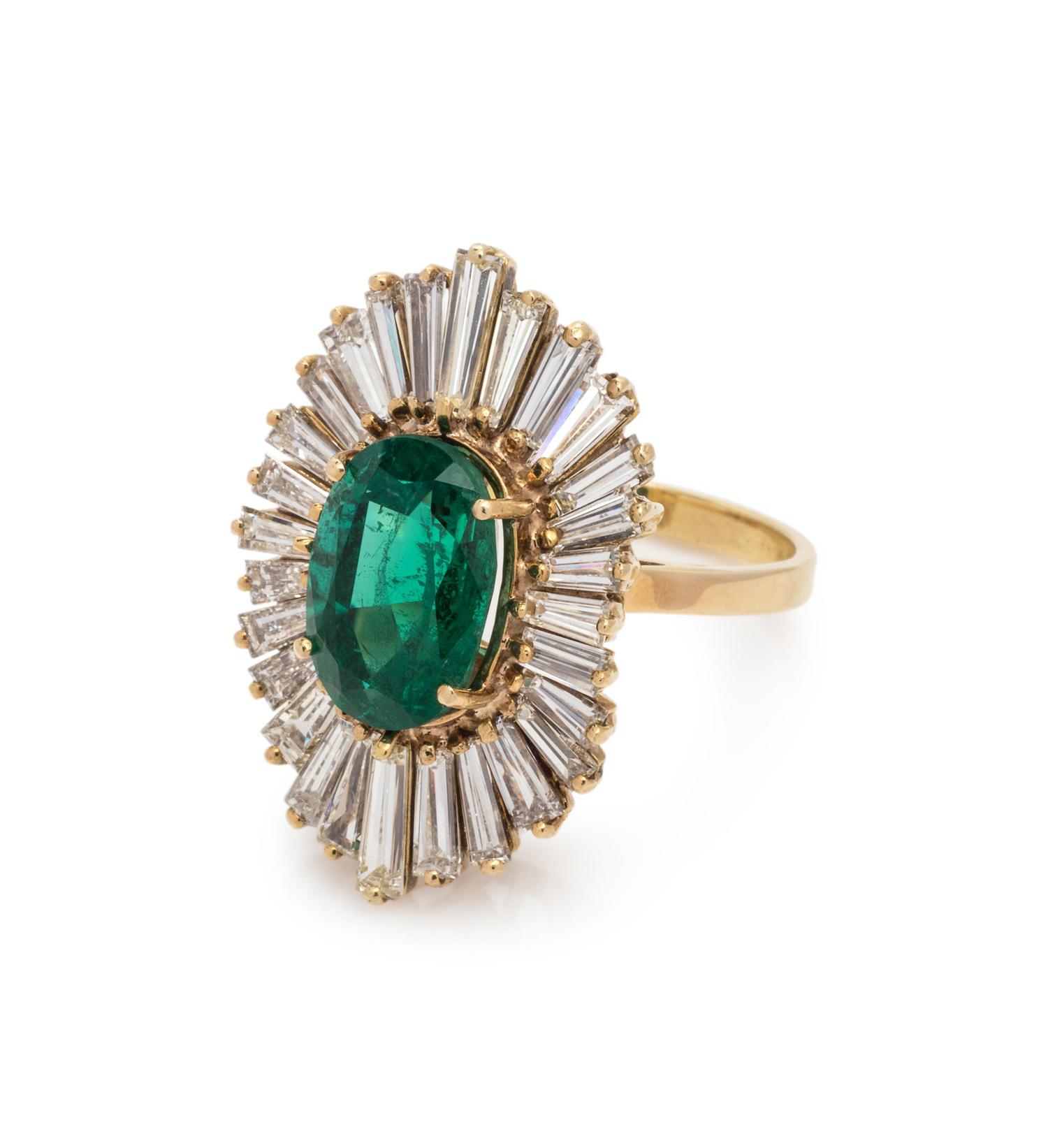 Emerald and Diamond Ring