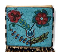 Anishinaabe Beaded Hide Tobacco Bag